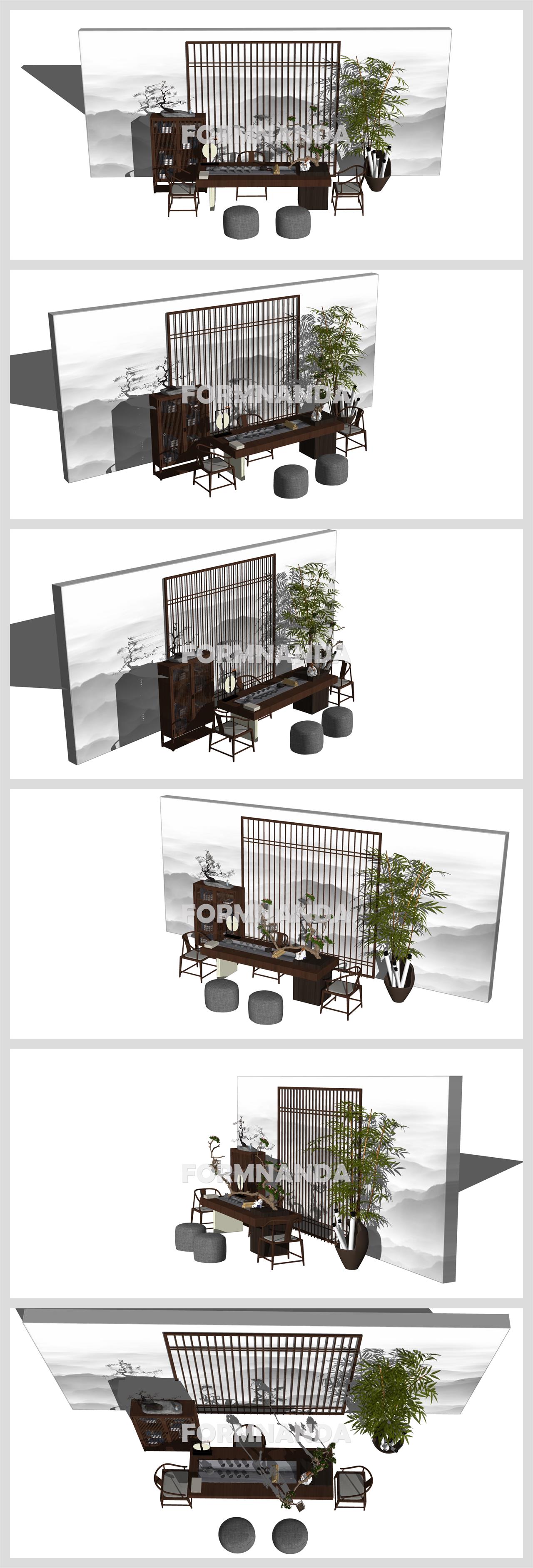 스타일 나는 찻실 디자인 스케치업 샘플 다운로드 상세보기