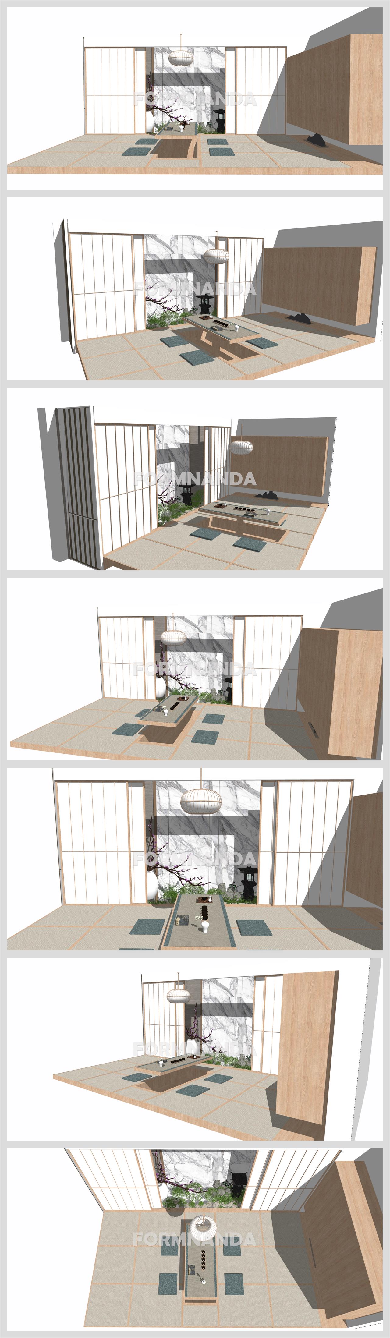 폼나는 찻실 꾸미기 Sketchup 샘플 만들기 상세보기