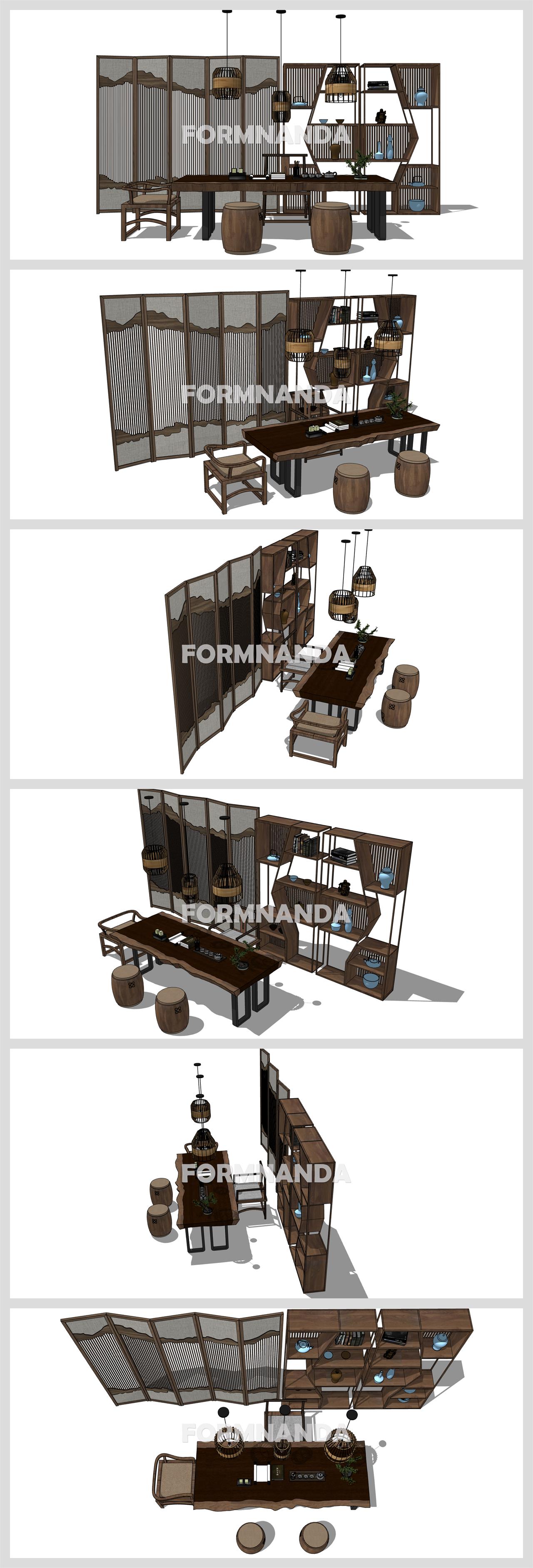 고퀄리티 다실공간 리모델링 Sketchup 템플릿 만들기 상세보기