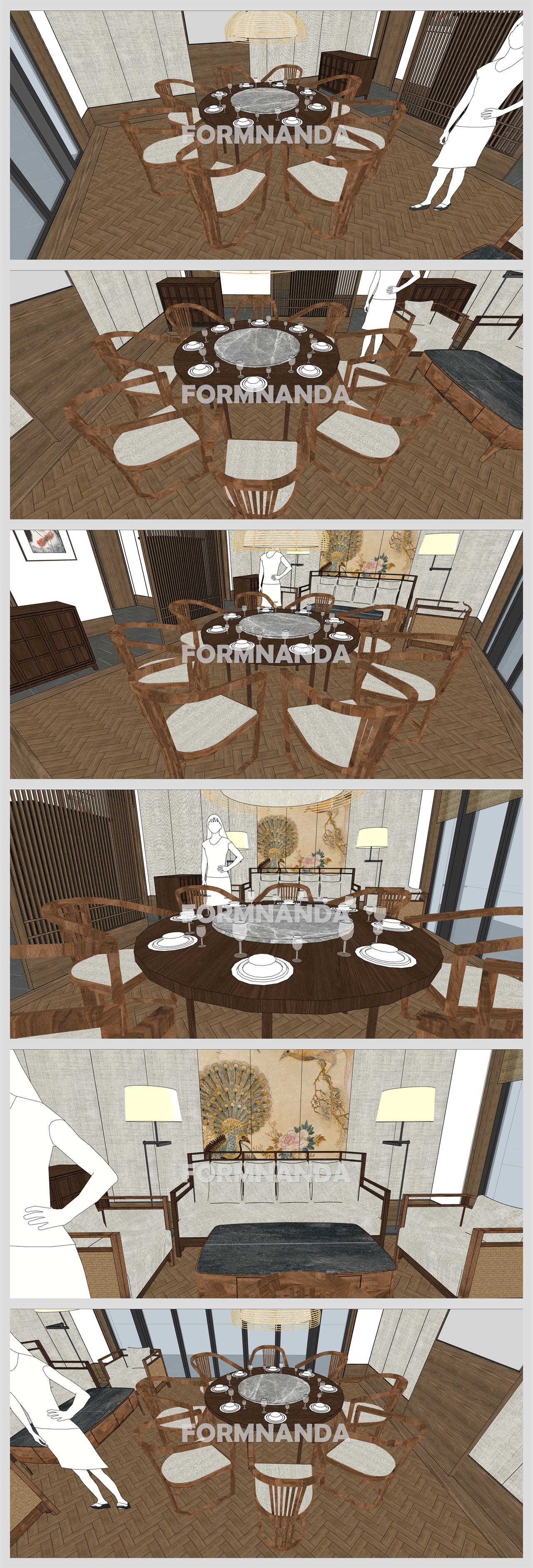 간편한 식당 Sketchup 샘플 만들기 상세보기