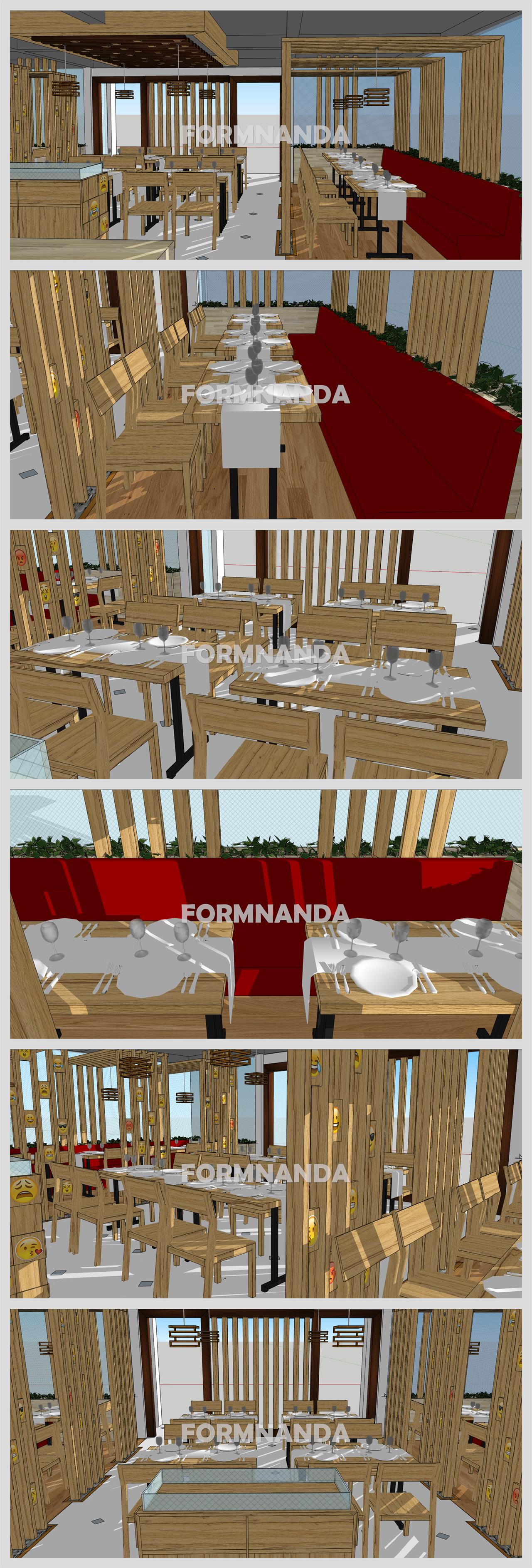 단정한 식당 디자인 웹툰배경 모델 제작 상세보기
