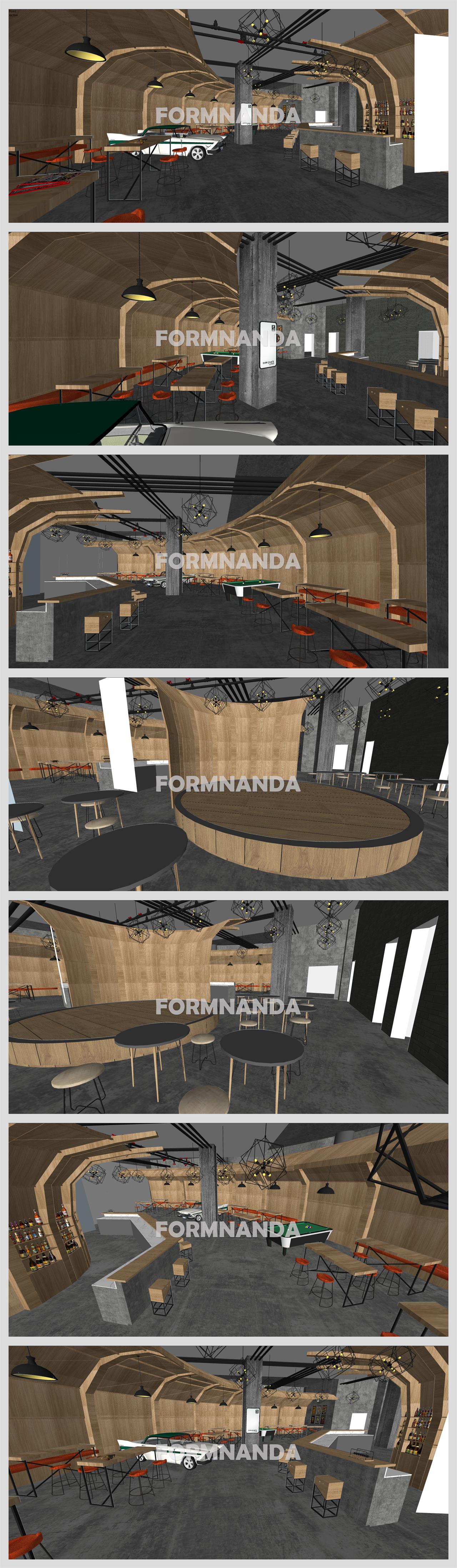 간단한 호프집 꾸미기 Sketchup 모델 만들기 상세보기