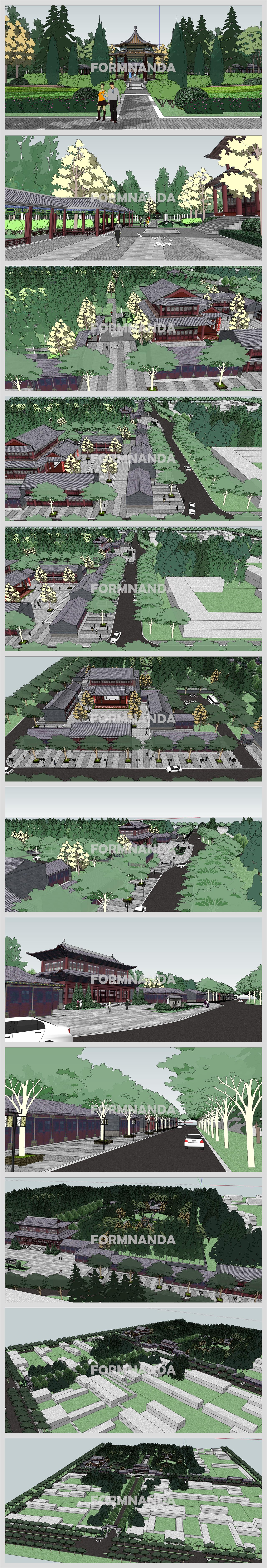 맞춤형 공원광장 실외 Sketchup 템플릿 만들기 상세보기