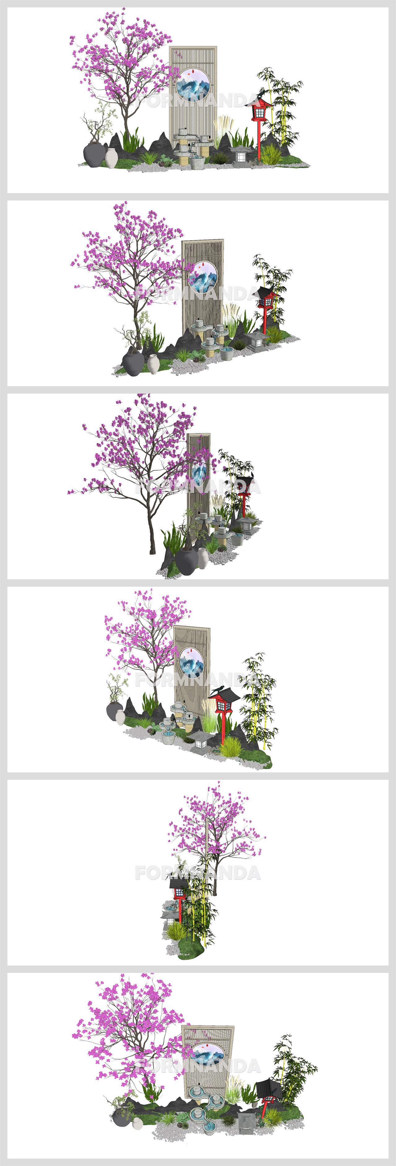 단조로운 정원조경 환경 Sketchup 모델 디자인 상세보기