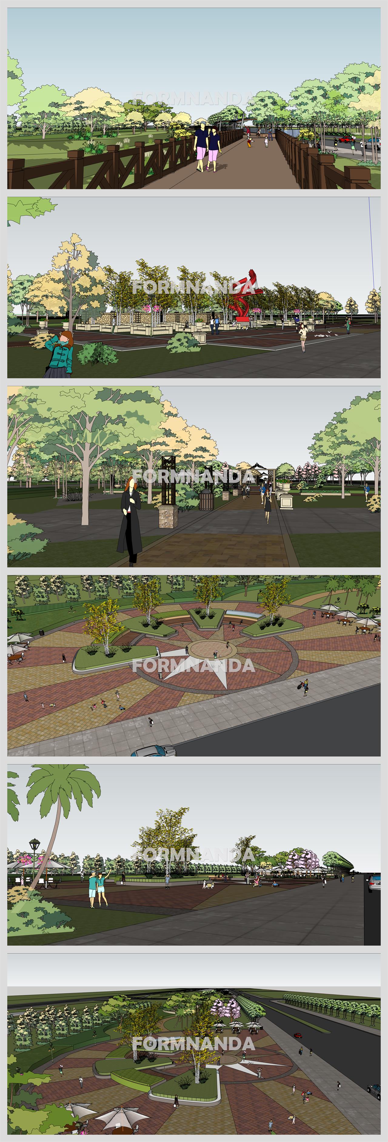 고급형 정원조경 디자인 Sketchup 샘플 디자인 상세보기