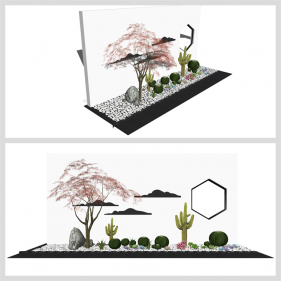 깔끔한 정원조경 환경 Sketchup 모델 만들기