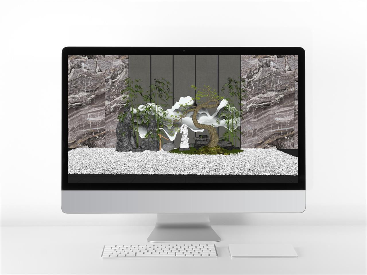 현대적인 정원조경 디자인 웹툰배경 배경 사이트 미리보기