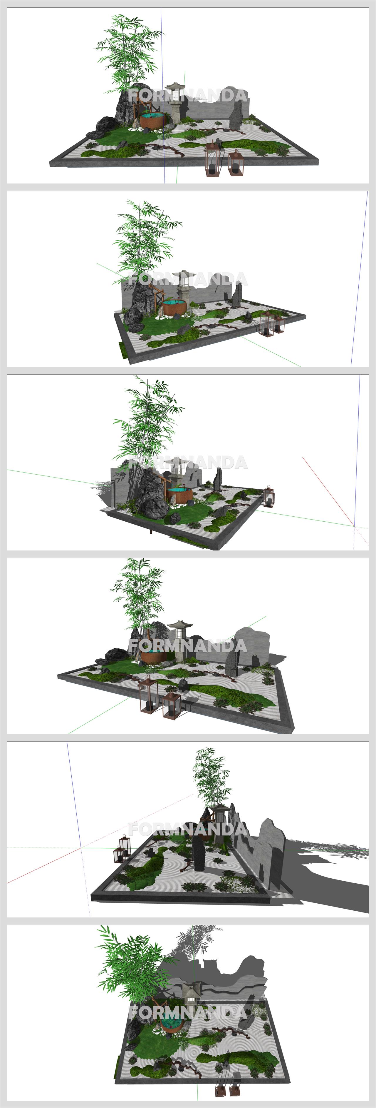 심플한 정원조경 꾸미기 Sketchup 템플릿 디자인 상세보기