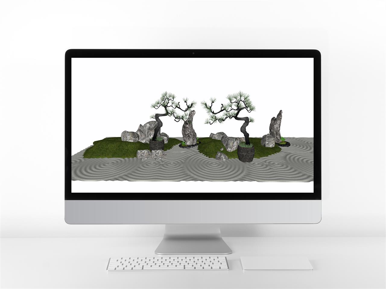 간편한 정원조경 환경 Sketchup 모델 만들기 미리보기