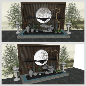 현대적인 정원조경 꾸미기 Sketchup 템플릿 만들기