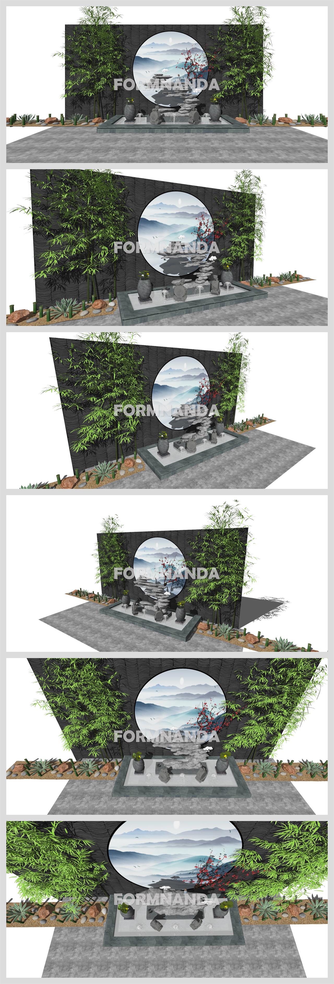 멋진 정원조경 환경 Sketchup 모델 디자인 상세보기