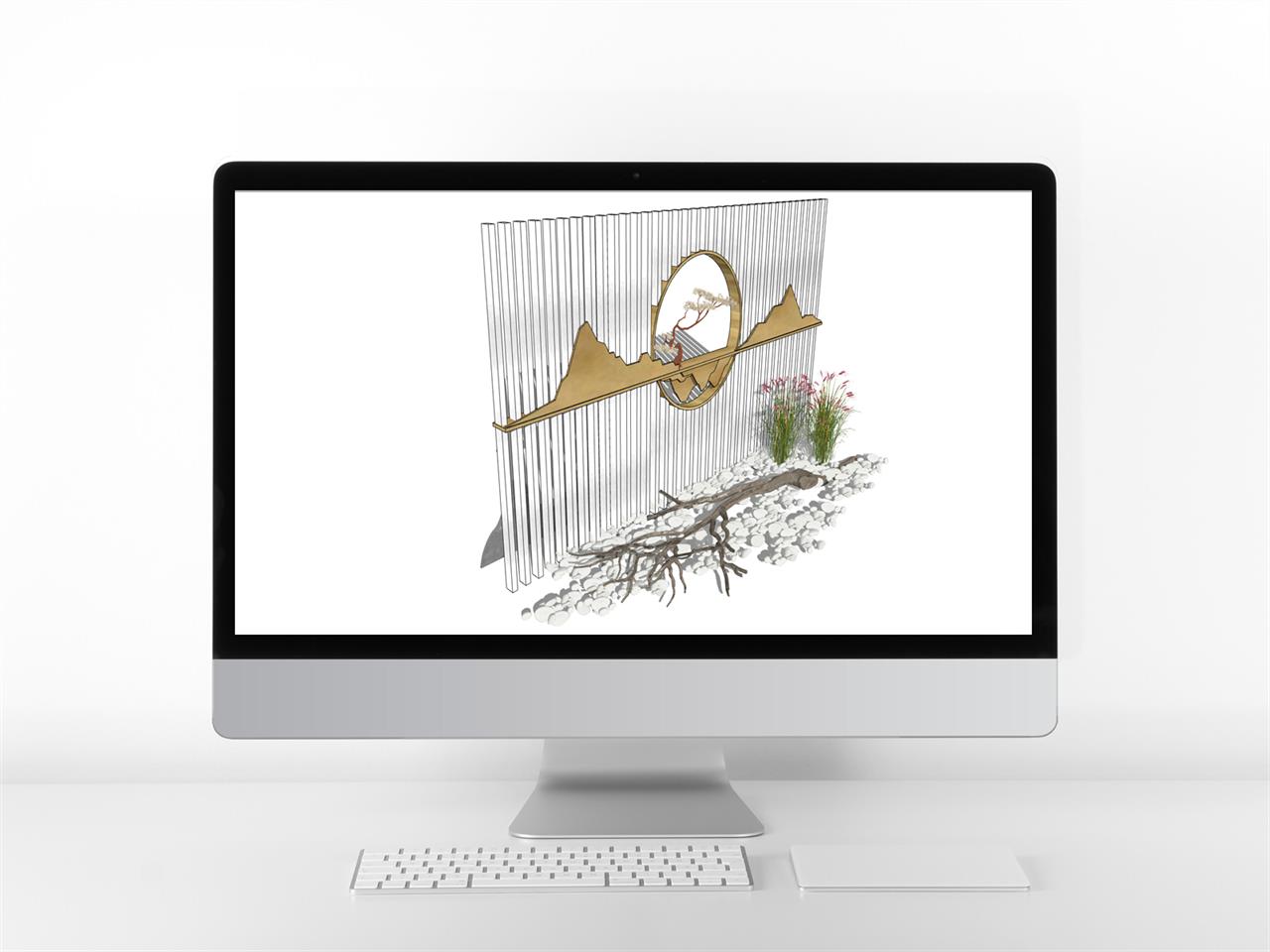 마음을 사로잡는 정원조경 디자인 Sketchup 샘플 디자인 미리보기