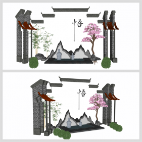 프로급 정원조경 웹툰배경 모델 제작