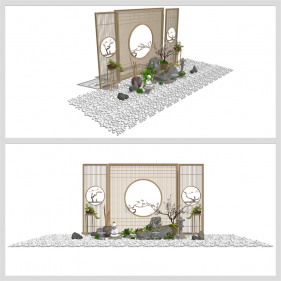 시선을 사로잡는 정원조경 환경 Sketchup 모델 디자인