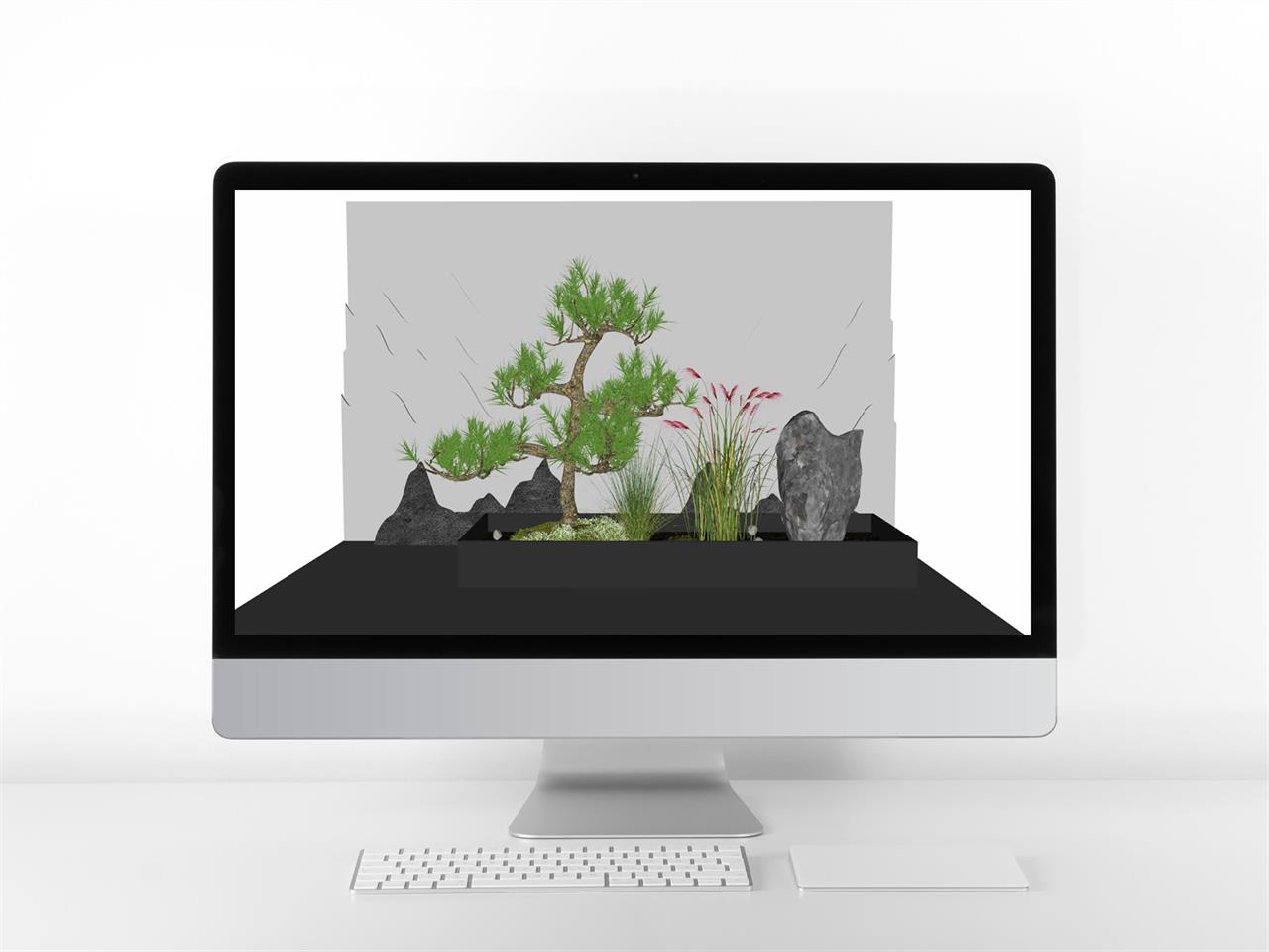 고급스럽운 정원조경 디자인 Sketchup 샘플 만들기 미리보기