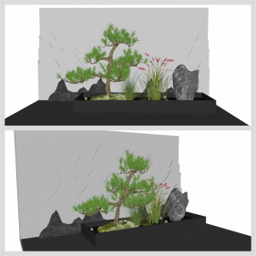 고급스럽운 정원조경 디자인 Sketchup 샘플 만들기