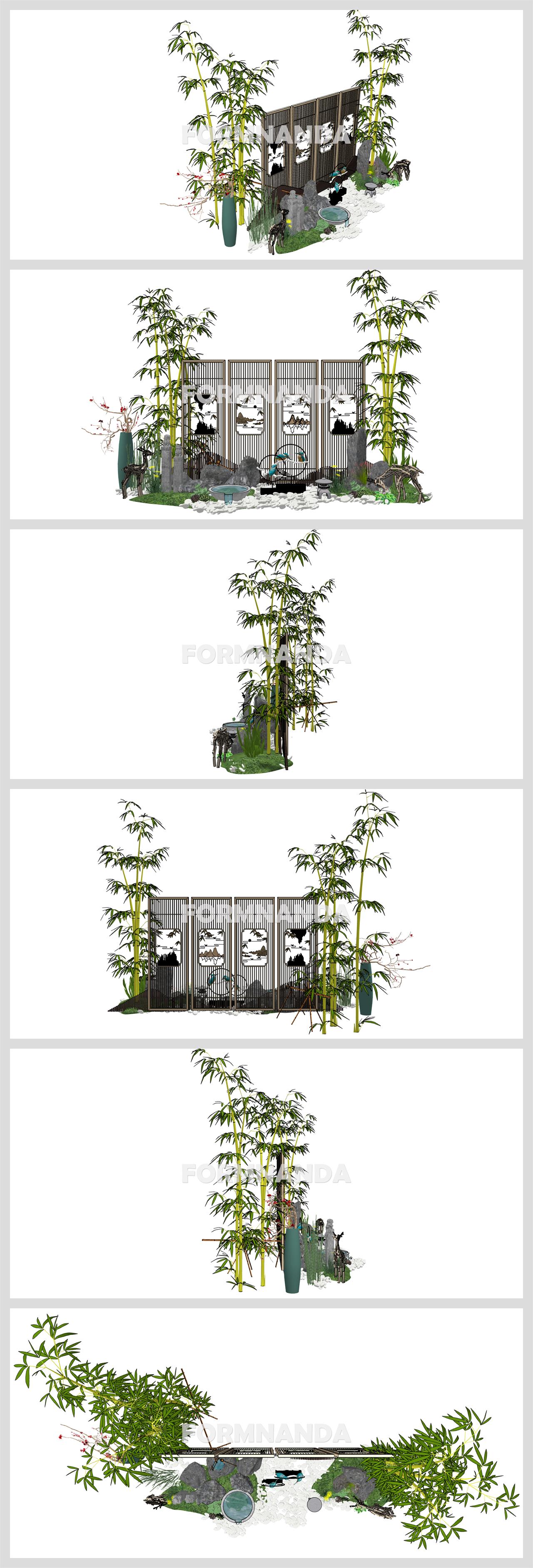 현대적인 정원조경 환경 Sketchup 모델 만들기 상세보기