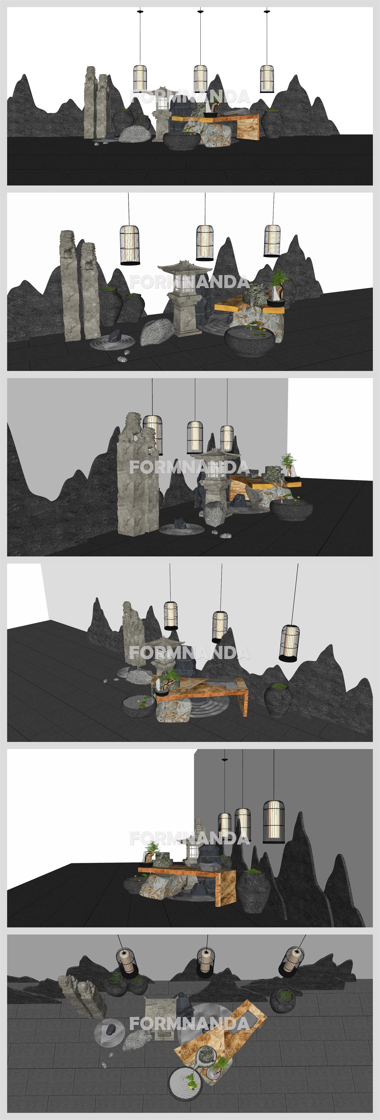 폼나는 정원조경 실외 Sketchup 소스 만들기 상세보기