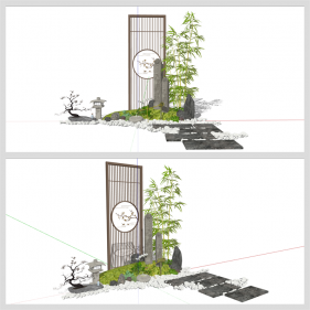 단순한 정원조경 디자인 스케치업 템플릿 다운로드