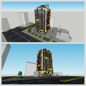 깔끔한 오피스텔 Sketchup 템플릿 만들기