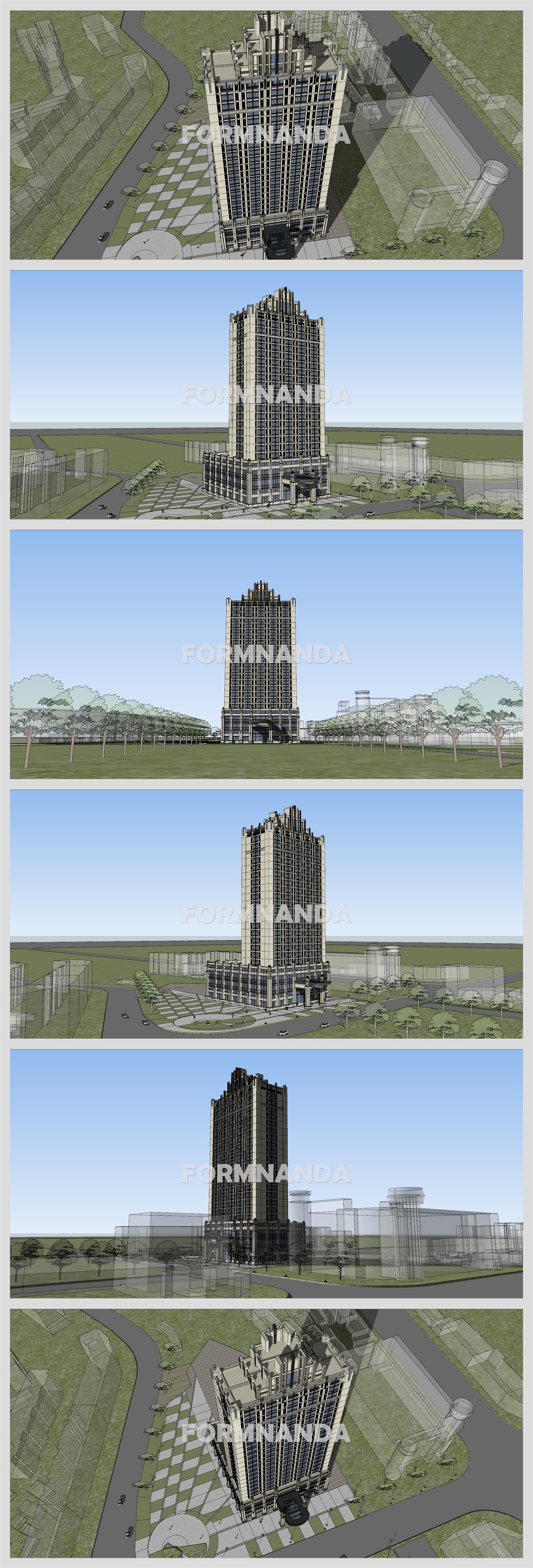 단출한 오피스텔 실외 Sketchup 배경 만들기 상세보기