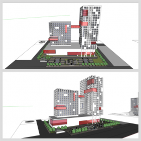 매력적인 사무행정시설 Sketchup 모델 만들기