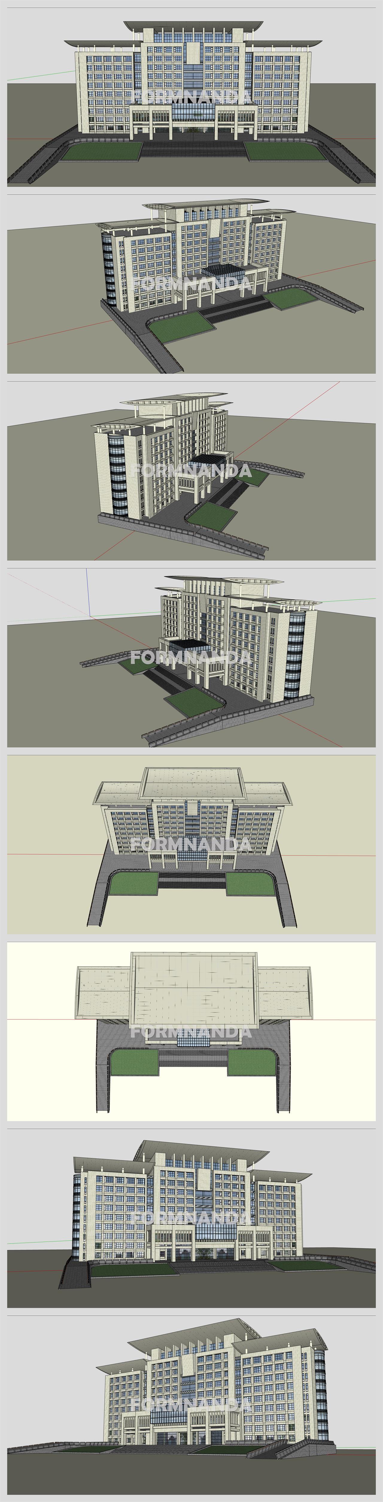 심플한 사무행정시설 디자인 Sketchup 배경 디자인 상세보기