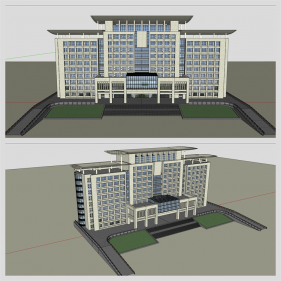 심플한 사무행정시설 디자인 Sketchup 배경 디자인