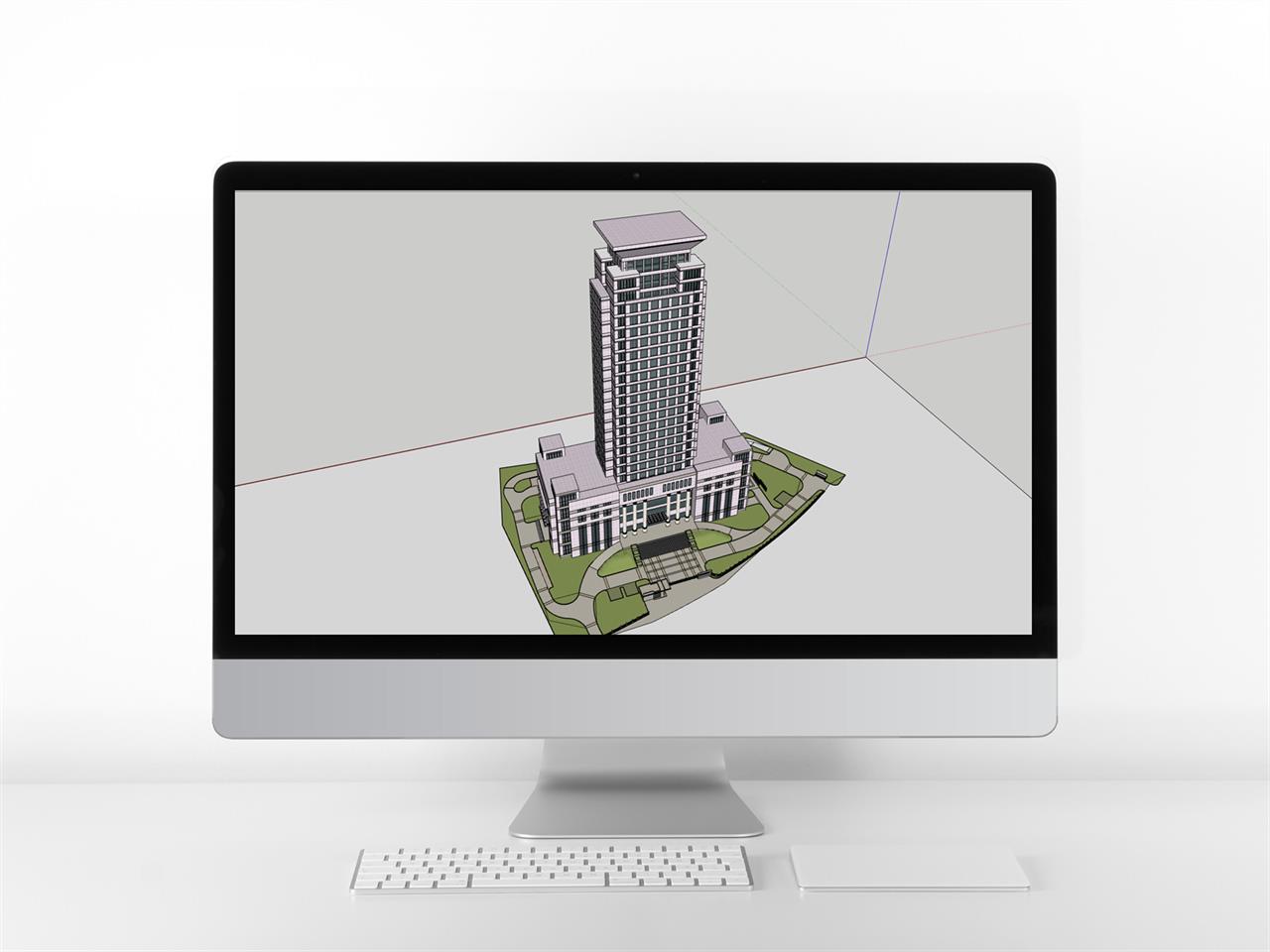 단조로운 사무행정시설 꾸미기 Sketchup 소스 디자인 미리보기