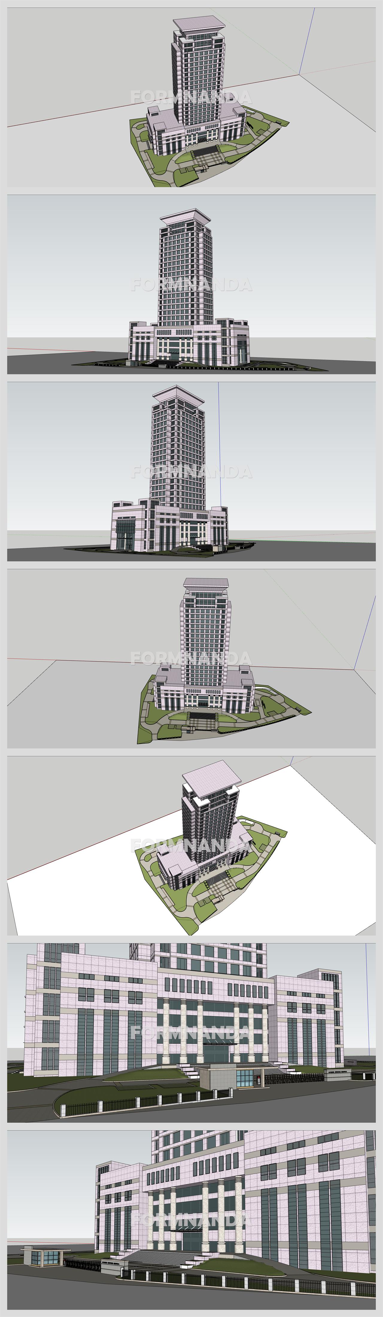 단조로운 사무행정시설 꾸미기 Sketchup 소스 디자인 상세보기