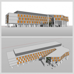 정결한 사무행정시설 환경 Sketchup 템플릿 만들기