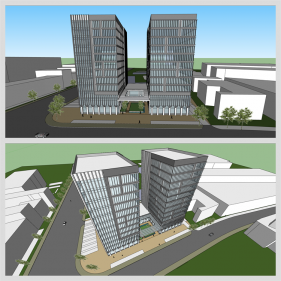 스타일 나는 사무행정시설 Sketchup 모델 디자인