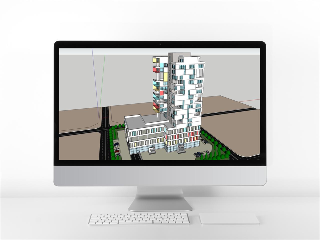 깔끔한 사무행정시설 디자인 웹툰배경 모델 사이트 미리보기