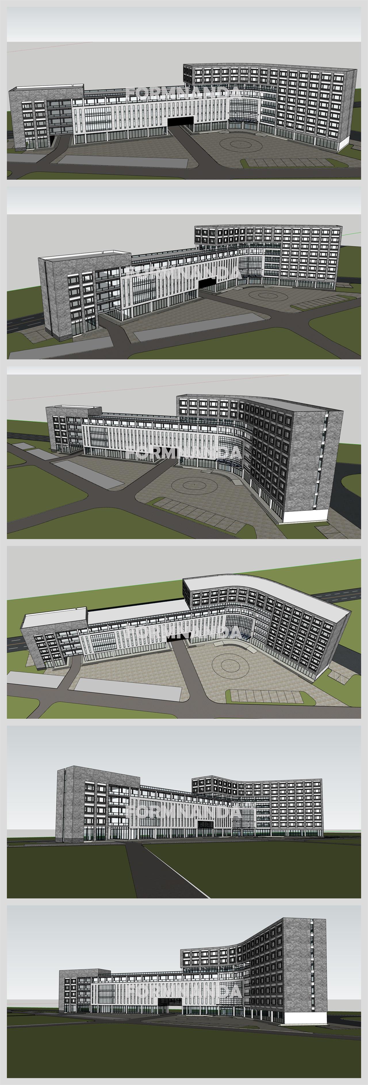 간단한 사무행정시설 Sketchup 모델 만들기 상세보기