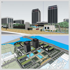 단정한 사무행정시설 꾸미기 Sketchup 소스 디자인