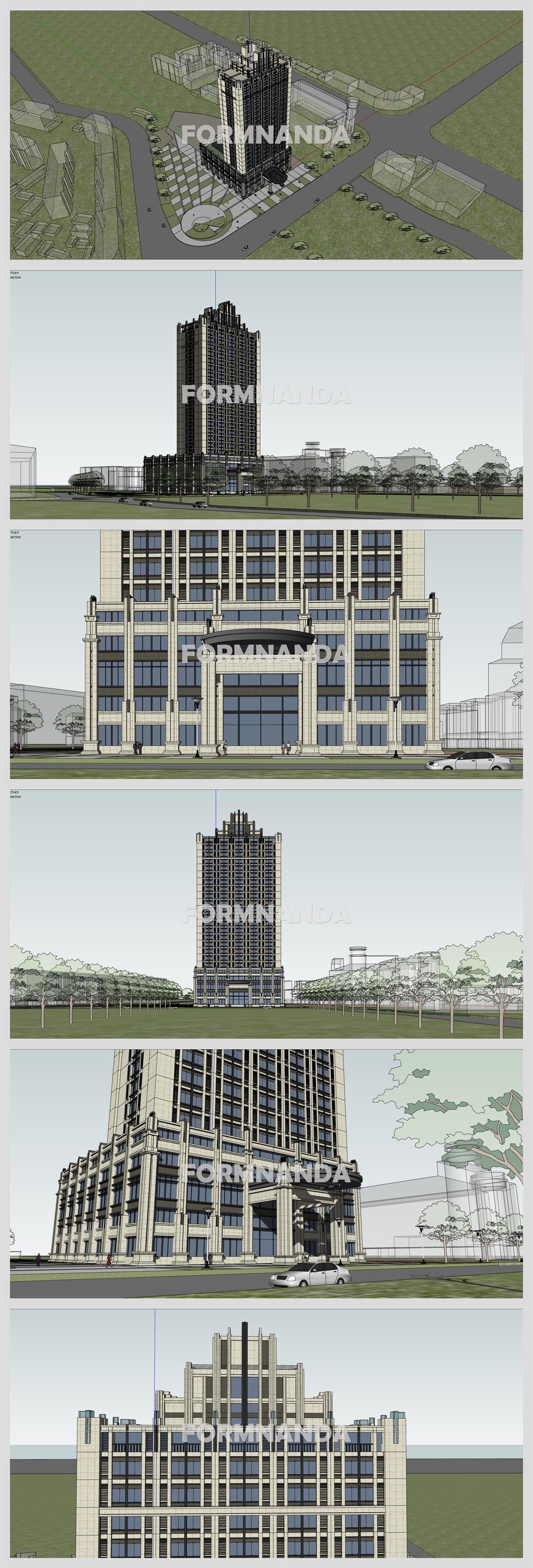 시선을 사로잡는 호텔시설 실외 Sketchup 샘플 디자인 상세보기