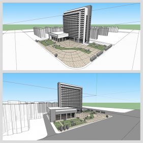 깔끔한 호텔시설 꾸미기 Sketchup 소스 만들기