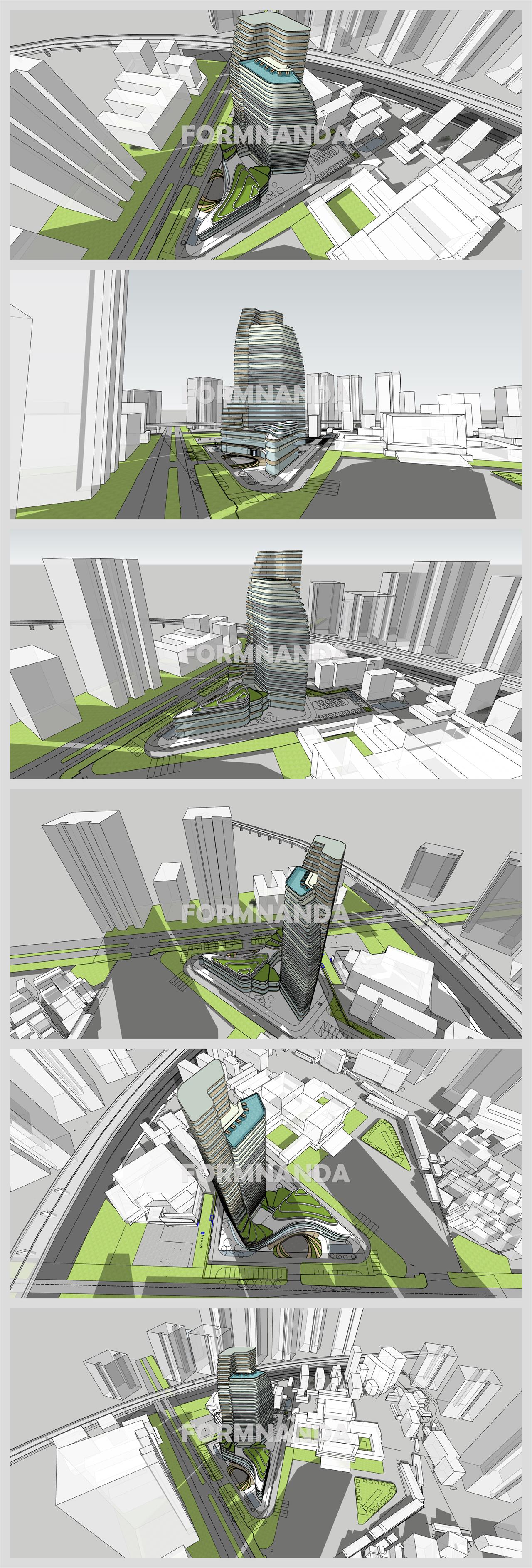 베이직  호텔시설 실외 Sketchup 샘플 만들기 상세보기