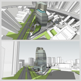 베이직  호텔시설 실외 Sketchup 샘플 만들기