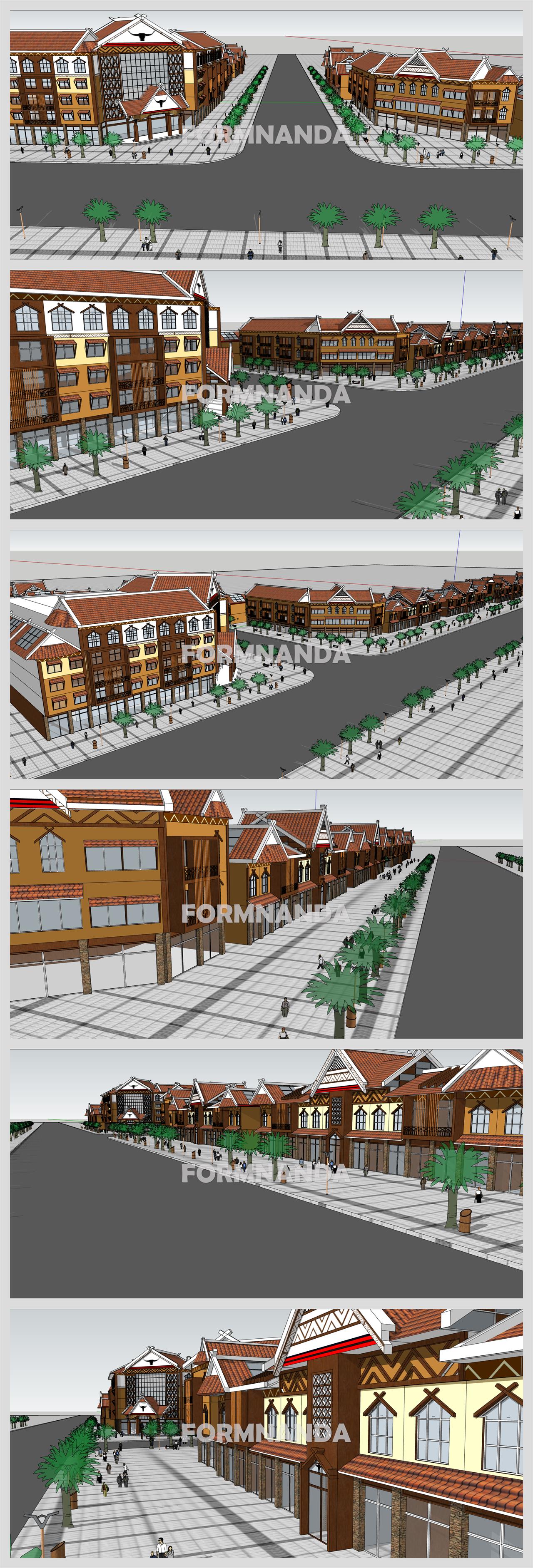 고급스럽운 호텔시설 환경 Sketchup 템플릿 만들기 상세보기