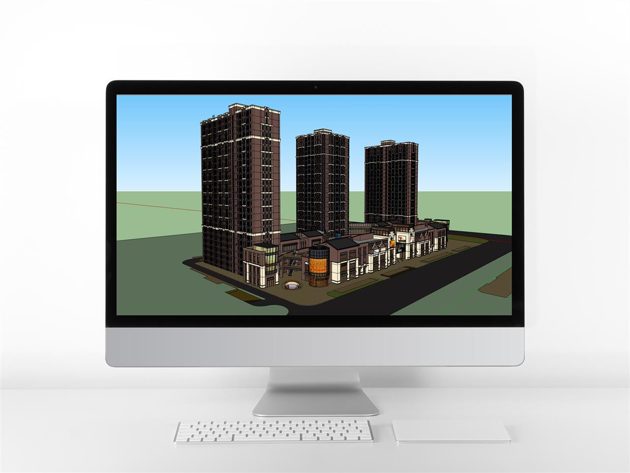 프로급 호텔시설 Sketchup 모델 디자인 미리보기