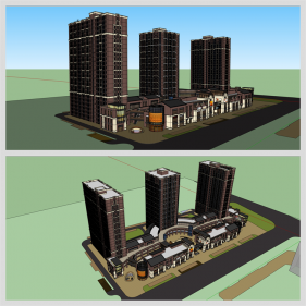 프로급 호텔시설 Sketchup 모델 디자인