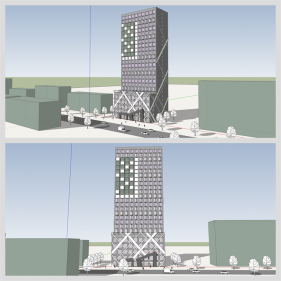 단조로운 호텔시설 환경 Sketchup 템플릿 디자인