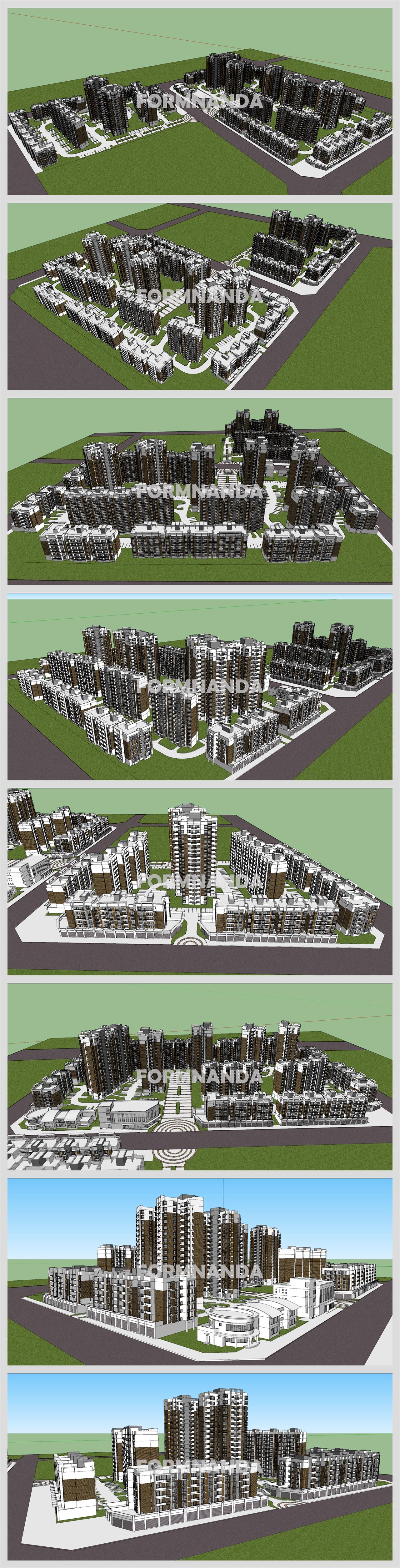 간편한 아파트단지 꾸미기 웹툰배경 모델 사이트 상세보기