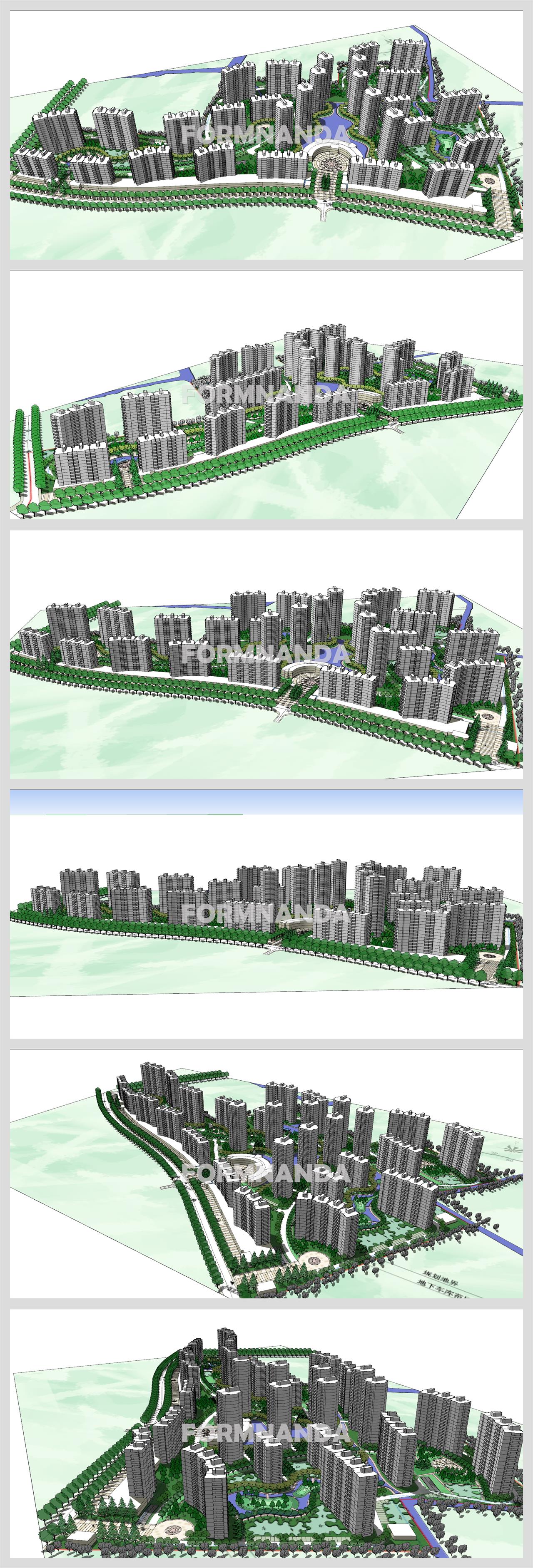 손쉬운 아파트단지 디자인 스케치업 배경 다운 상세보기