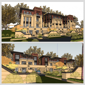 프로급 별장주택 꾸미기 Sketchup 샘플 디자인