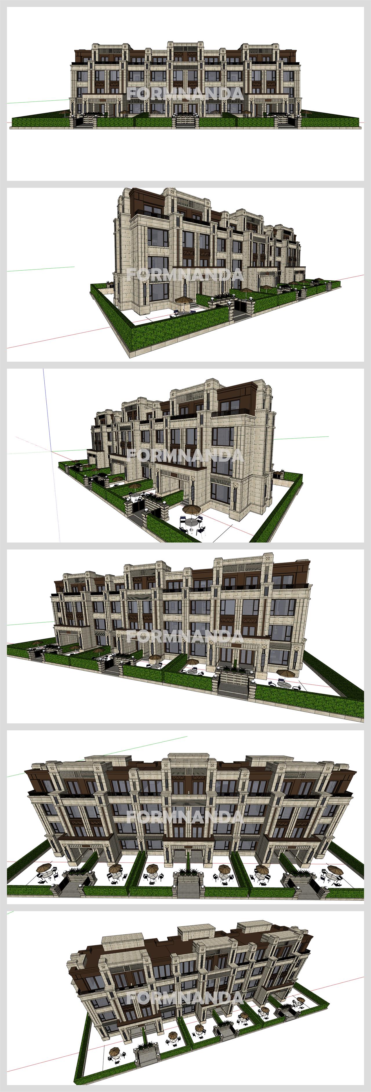 맞춤형 별장주택 실외 Sketchup 배경 만들기 상세보기