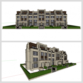 맞춤형 별장주택 실외 Sketchup 배경 만들기