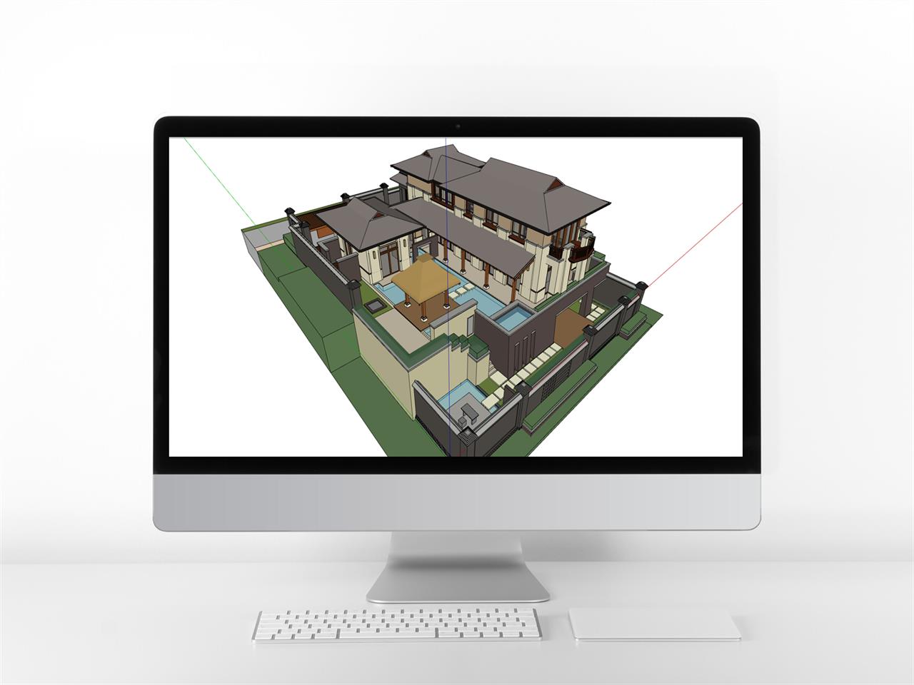 마음을 사로잡는 별장주택 꾸미기 Sketchup 샘플 디자인 미리보기