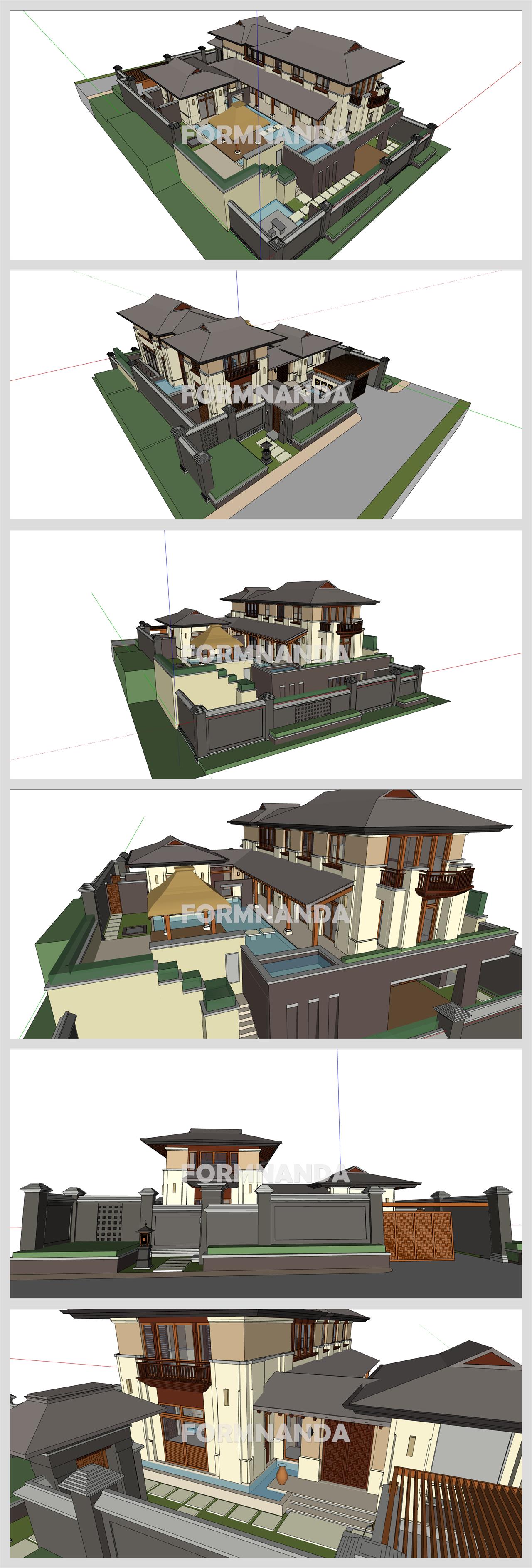 마음을 사로잡는 별장주택 꾸미기 Sketchup 샘플 디자인 상세보기